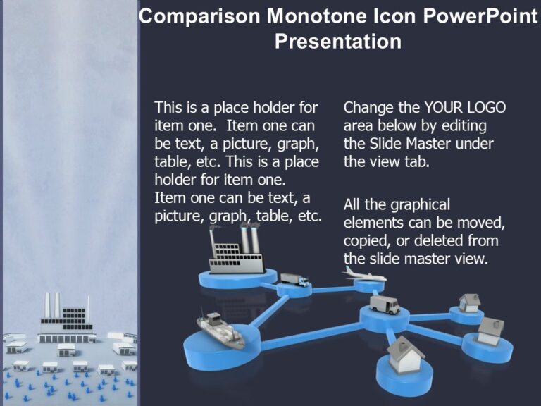 Comparison Monotone Icon PowerPoint Presentation : 100% Editable PPTx