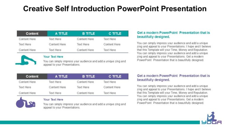 Creative Self Introduction PowerPoint Presentation : 100% Editable PPTx