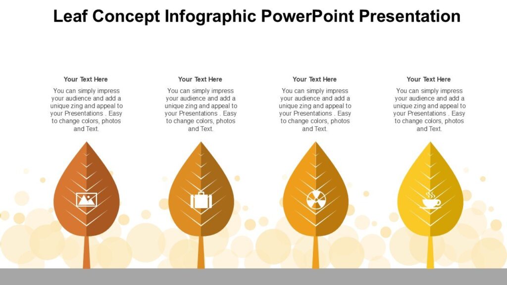 Leaf Concept Infographic PowerPoint Presentation : 100% Editable PPTx