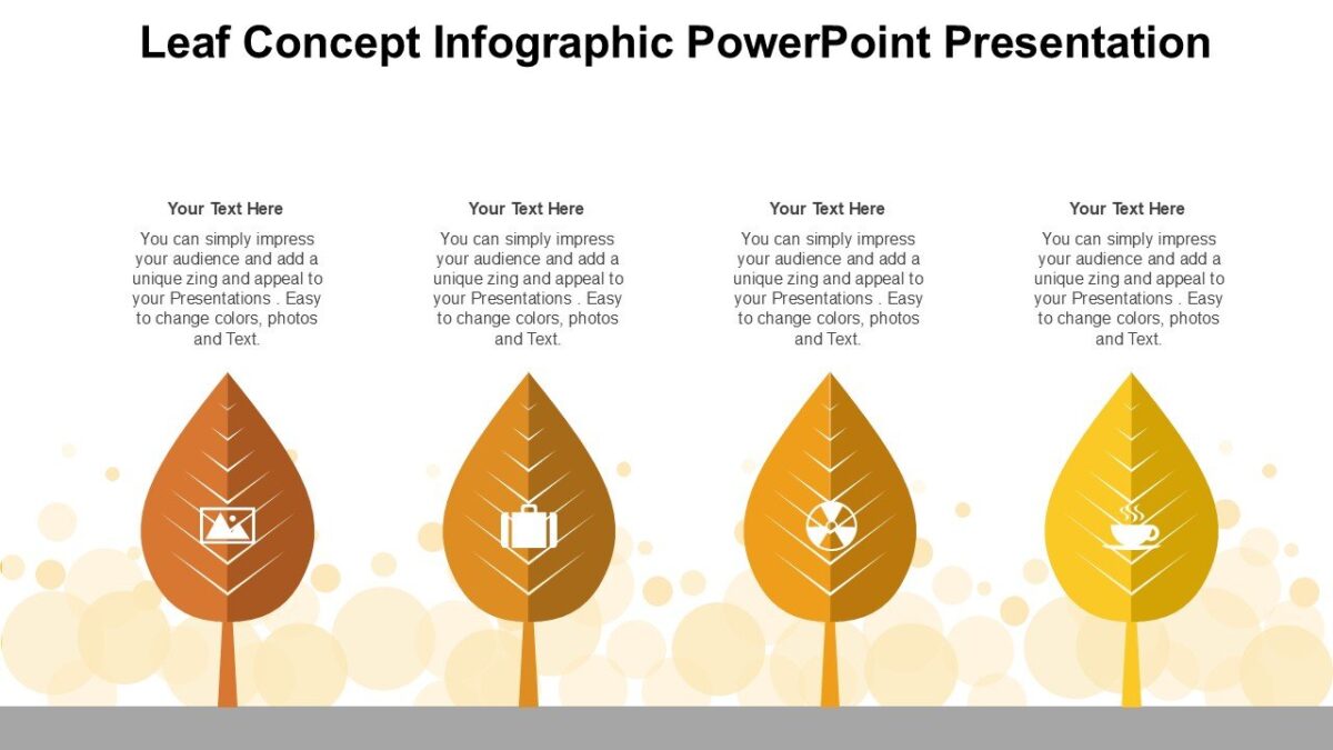 Leaf Concept Infographic PowerPoint Presentation : 100% Editable PPTx