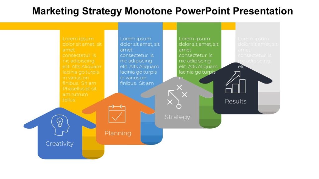 Marketing Strategy Monotone PowerPoint Presentation : 100% Editable PPTx