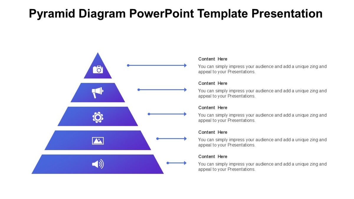 Pyramid Diagram PowerPoint Template Presentation : 100% Editable PPTx