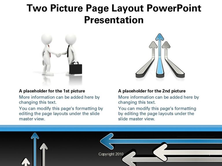Two Picture Page Layout PowerPoint Presentation : 100% Editable PPTx